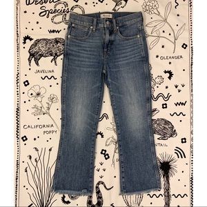 Madewell Cali Demi Boot Cropped Medium Wash Denim Jeans